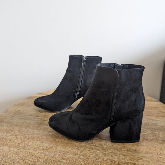 H&M Block Heel Faux Suede Boots - Picture 5 of 12